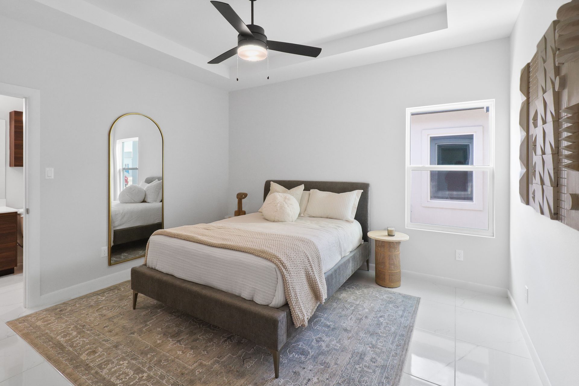 Walnut & White Sophistication bedroom