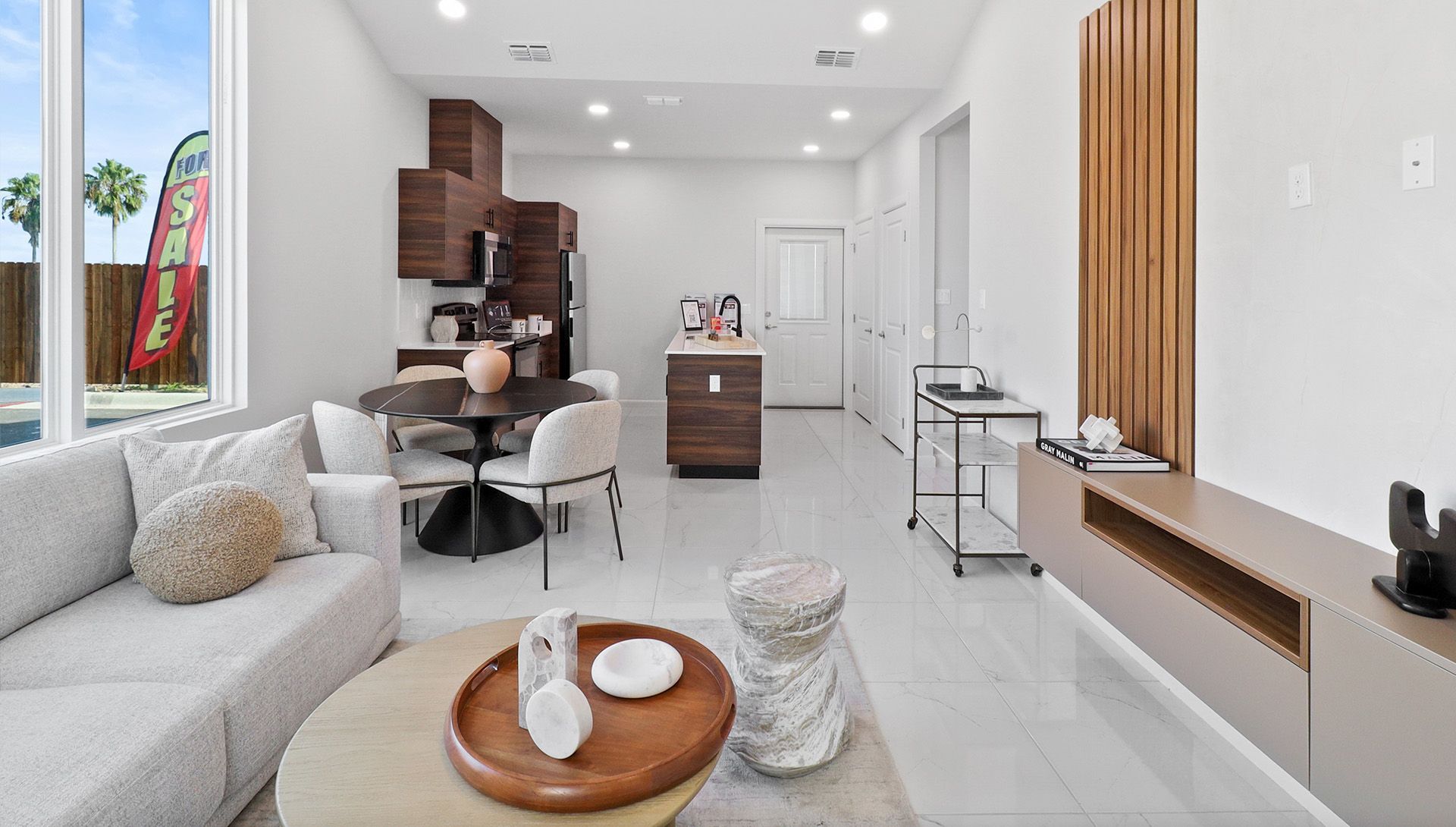 Walnut & White Sophistication living area